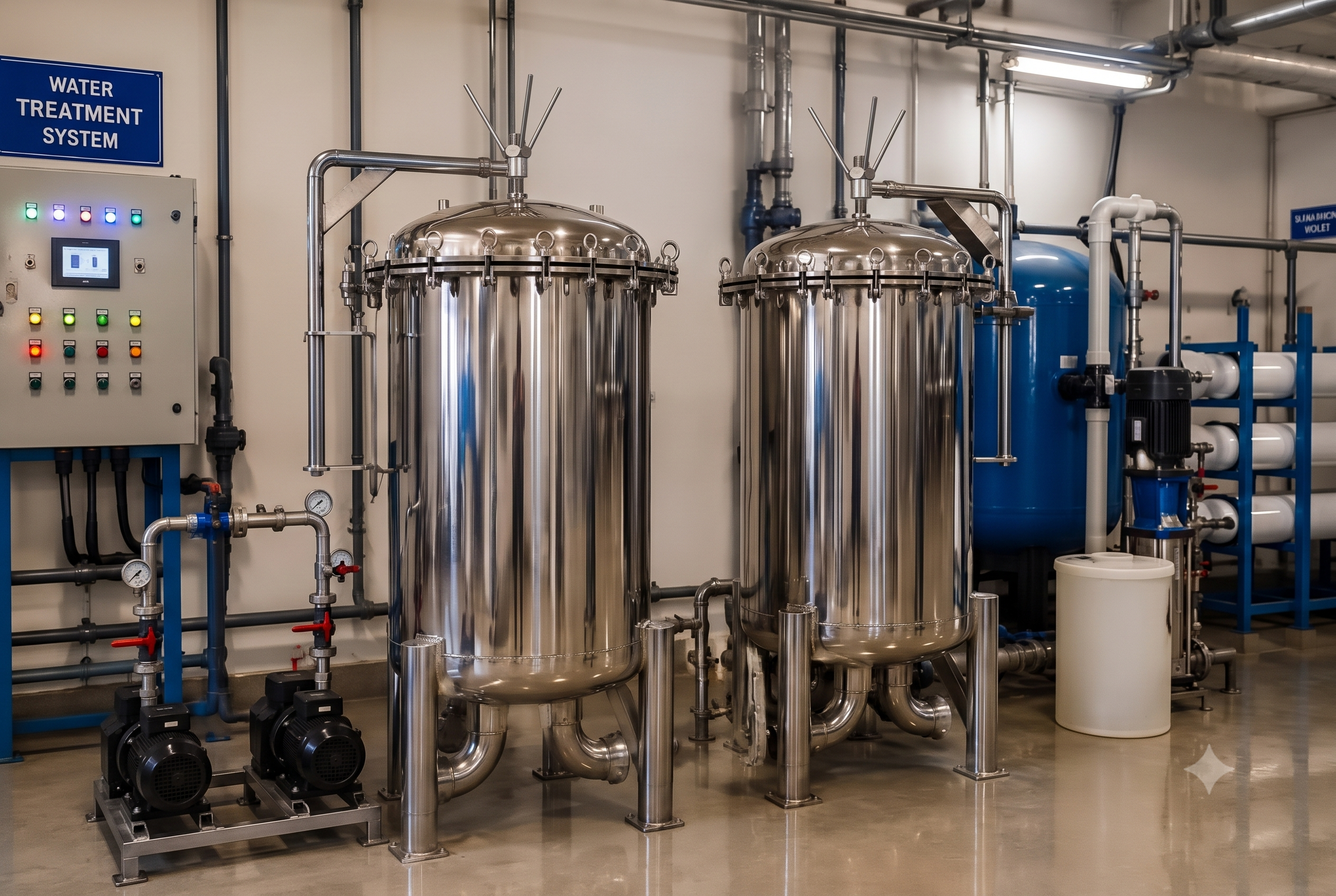 Micron bag and cartridge filtration housings
