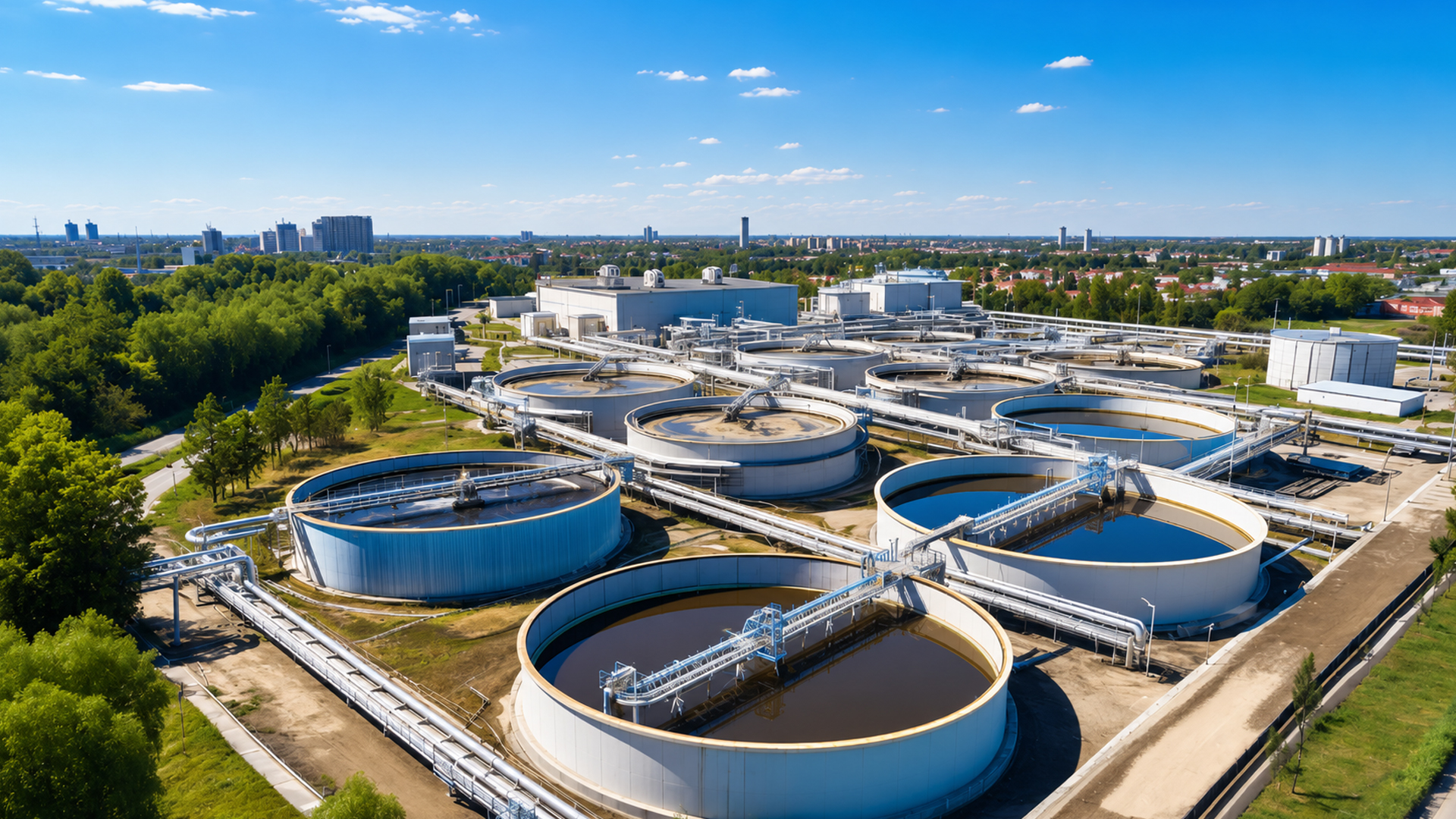 Industrial water treatment plant